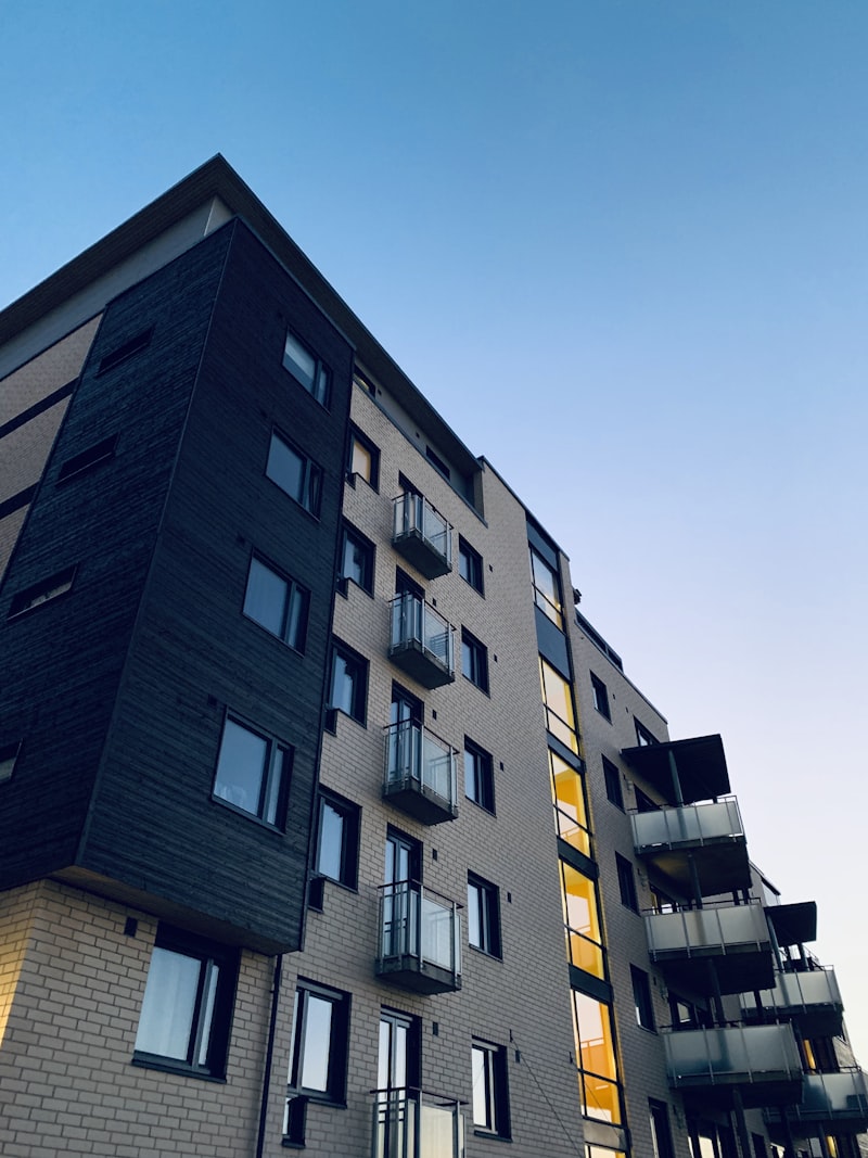 Modern residential tower exterior
